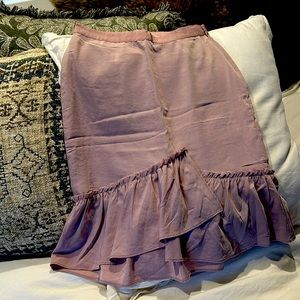 Banana Republic | Blush ruffled midi skirt